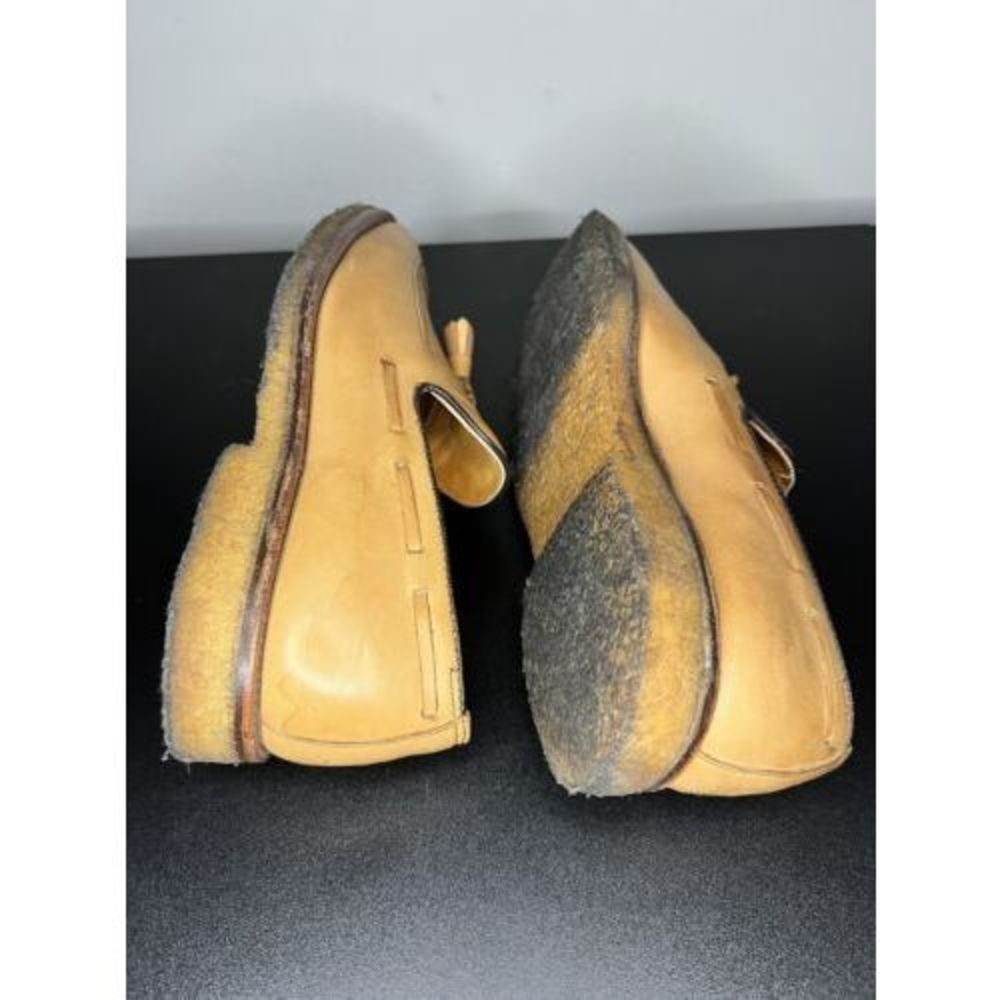 Tan Leather Tassel Loafers - Picture 8 of 12